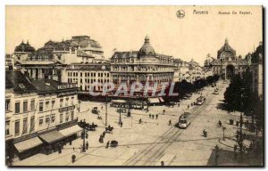 Belgie Belgium Antwerp Old Postcard Avenue de Keyser