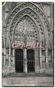 Old Postcard Beauvais Cathedral North Portal