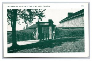 Vintage 1920s Postcard Draw Bridge Entrance, Old Fort Erie, Canada