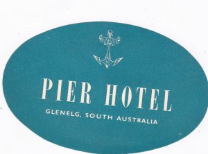 Australia Glenelg Pier Hotel Vintage Luggage Label sk2254