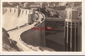 Postcard RPPC Postcard Boulder Dam Nevada Vintage Cars