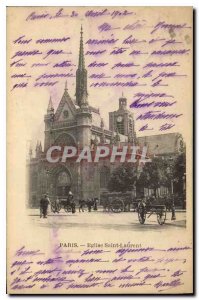 Postcard Old Paris Eglise Saint Laurent