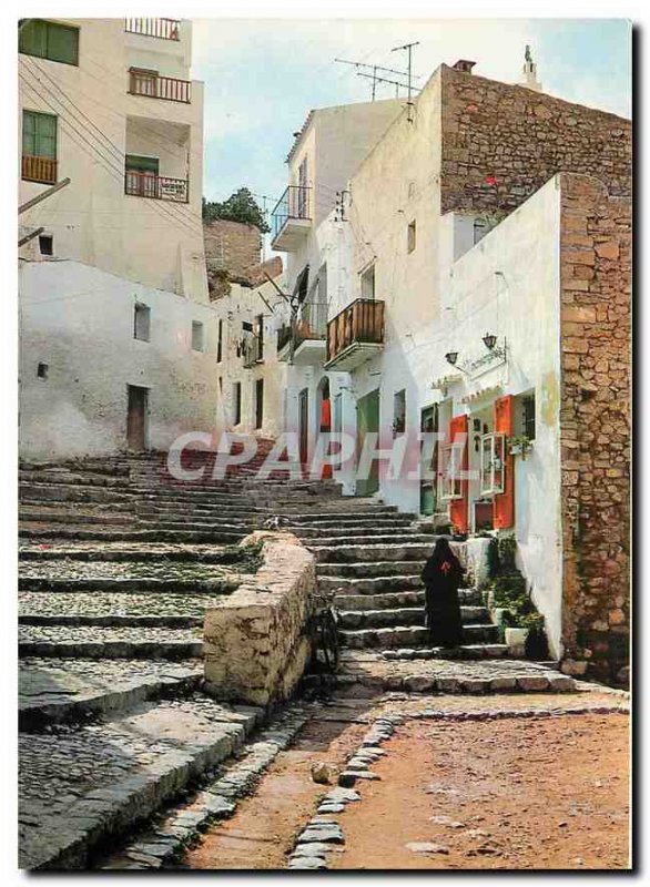 Postcard Modern Ibiza Baleares Calle tipica in Portal