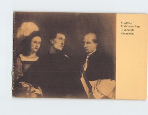 Postcard Il Concerto By Giorgione, R. Galleria Pitti, Florence, Italy