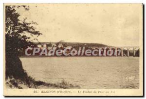 Postcard Old Kerhuon Finistere Poul Viaduct year Aot