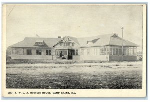 c1930's Y.W.C.A Hostess House Camp Grant Illinois Ill WW1 Antique Postcard