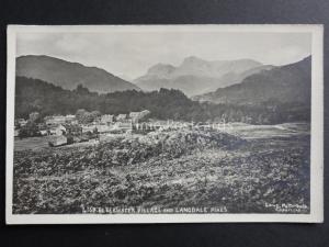 Cumbria: Elterwater Village and Langdale Pike - Old RP Postcard by Lowe