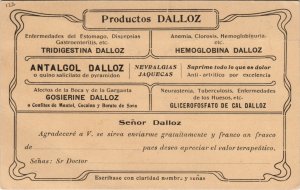 PC ARGENTINA, PRODUCTOS DALLOZ ADVERTISING, Vintage Postcard (B41987)
