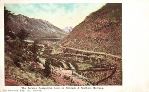 Vintage Postcard Famous Georgetown Loop Colorado and Southern Railway CO TSPC