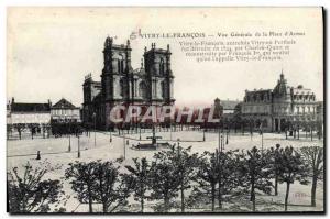 Old Postcard Vitry Le Francois Vue Generale De La Place D & # 39Armes