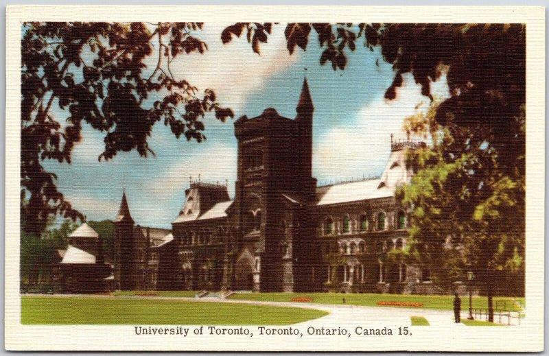 University Of Toronto Canada Ontario Canada Grounds & Building Postcard