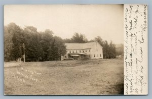 SHELDON VT RIVERSIDE CAMP BOARDING HOUSE ANTIQUE REAL PHOTO POSTCARD RPPC