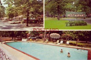 three views of ALLENWOOD MOTEL & RESTAURANT North of LOUISVILLE, GA.