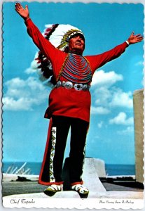 VINTAGE CONTINENTAL SIZE POSTCARD CHIEF TAPTUKA OF THE HOPI c. 1960s