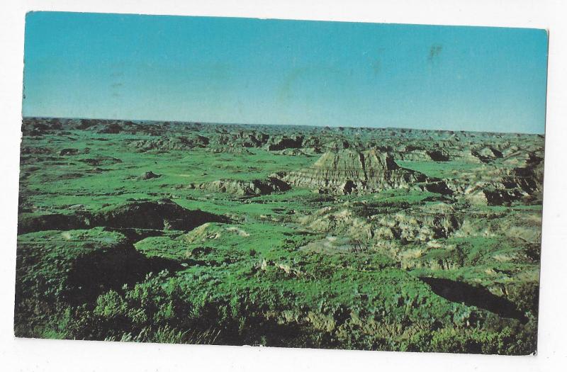 ND Medora Dakota Badlands Painted Canyon Hitching Post 1973 Vintage Postcard