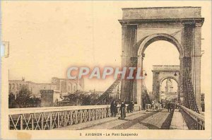 Old Postcard Avignon The Suspension Bridge