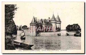 Old Postcard Sully Sur Loire Chateau feudal The Facade