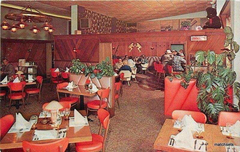 1960s Astoria Oregon Thiel's Fine Foods Lounge Restaurant Dexter postcard 2378