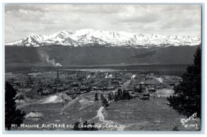 Bird's Eye View Of Mt. Massive Leadville Colorado CO Sanborn RPPC Photo Postcard