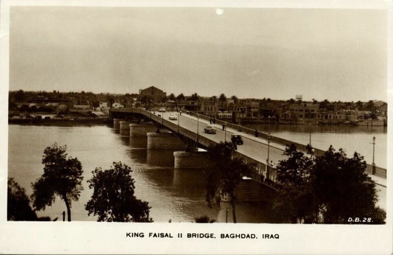 iraq, BAGHDAD BAGDAD بَغْدَاد, King Faisal II Bridge (1930s) Dingzian D.B. 28 