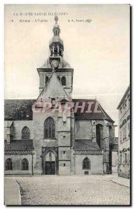 Old Postcard The church Gray