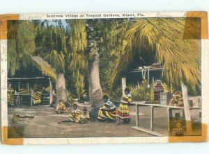 W-border SEMINOLE NATIVE INDIAN VILLAGE Miami Florida FL AF7046