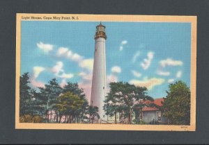 Ca 1924 Post Card Cape May NJ Lighthouse Built 1823