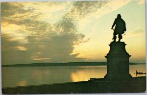 Sunset at Jamestown, Virginia, Captain John Smith statue