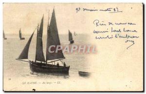 Old Postcard Le Havre At Large Boat