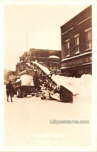 Winter Scene in Ironwood, Michigan