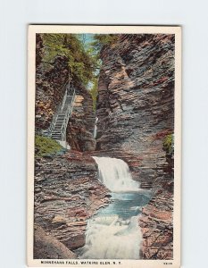 Postcard Minnehaha Falls, Watkins Glen, New York