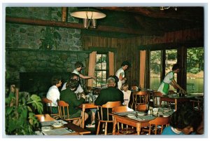 c1960's Dining Room The Pancake Cabin Restaurant Northampton MA Postcard