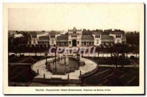 Old Postcard Sevilla Exposicion Ibero Americana Pabellon de Bellas Artes