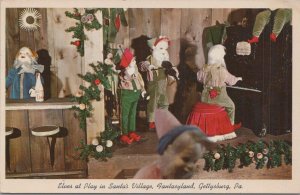 Postcard Elves at Play Santa's Village Fantasyland Gettysburg PA