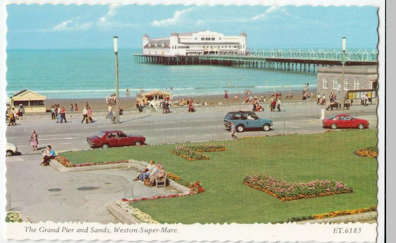 Somerset; Grand Pier & Sands, Weston Super Mare PPC, Unposted, c 1970's 