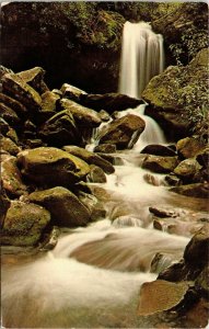 Grotto Falls Great Smoky Mountains Postcard Cancel PM WOB Note Dexter VTG  