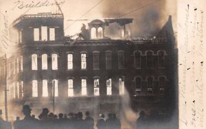 Rutland Vermont Mead Building Fire Disaster Real Photo Vintage Postcard AA70779