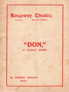 Don Herbert Trench Rudolf Besier Charles Quartermaine Kingsway Theatre Programme