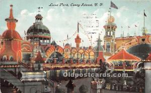 Amusement Park Postcard Post Card Coney Island, New York, NY, USA Amusement P...