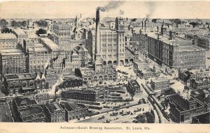 ANHEUSER-BUSCH BREWING ASSN ST. LOUIS MISSOURI BEER POSTCARD 1907