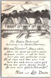 Vtg Gatlinburg Tennessee TN The Gables Restaurant in the Smokies Postcard