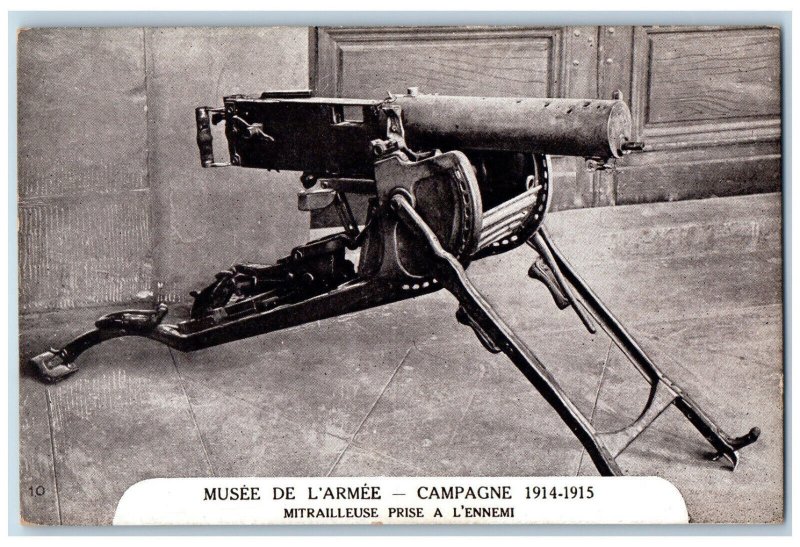 Campagne Dordogne France Postcard Army Museum Gun Taken From The Enemy 1915
