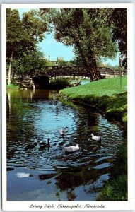 Postcard - Scene at beautiful Loring Park - Minneapolis, Minnesota