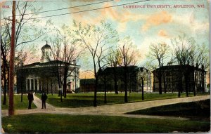 Vtg 1910s Lawrence University Appleton Wisconsin WI Antique Postcard