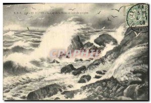 Old Postcard Le Havre Cape of Heve one day storm