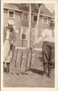 Men and Their Fish Showing off Catch RPPC Postcard Y18