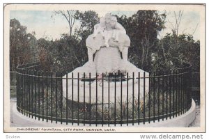 Children's Fountain, City Park, DENVER, Colorado, 1910-1920s