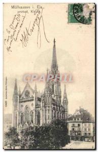 Postcard Old Mulhausen i Els Protest Kirche