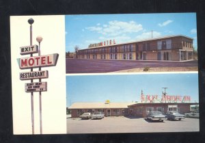 BIRCH RUN MICHIGAN THE EXIT MOTEL RESTAURANT VINTAGE ADVERTISING POSTCARD