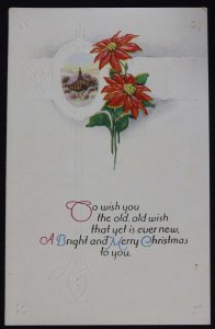 Embossed Christmas Card To wish you the old old wish